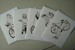 Women on Bicycles Through the Ages greeting card set