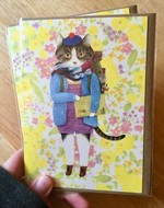 Furcoats and Backpacks greeting card (Spencer—sketchbook)