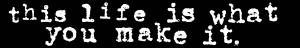 Sticker #258: This Life Is What You Make It
