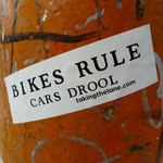 Sticker #342: Bikes Rule, Cars Drool