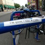 Sticker #340: I'm Queer, I Bike, and I Vote