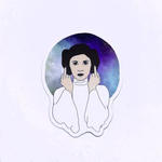 Princess Leia Middle Finger sticker