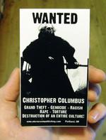 Sticker #089: Wanted: Christopher Columbus