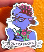 Out of Fucks enamel pin