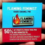Flaming Feminist Enamel Pin