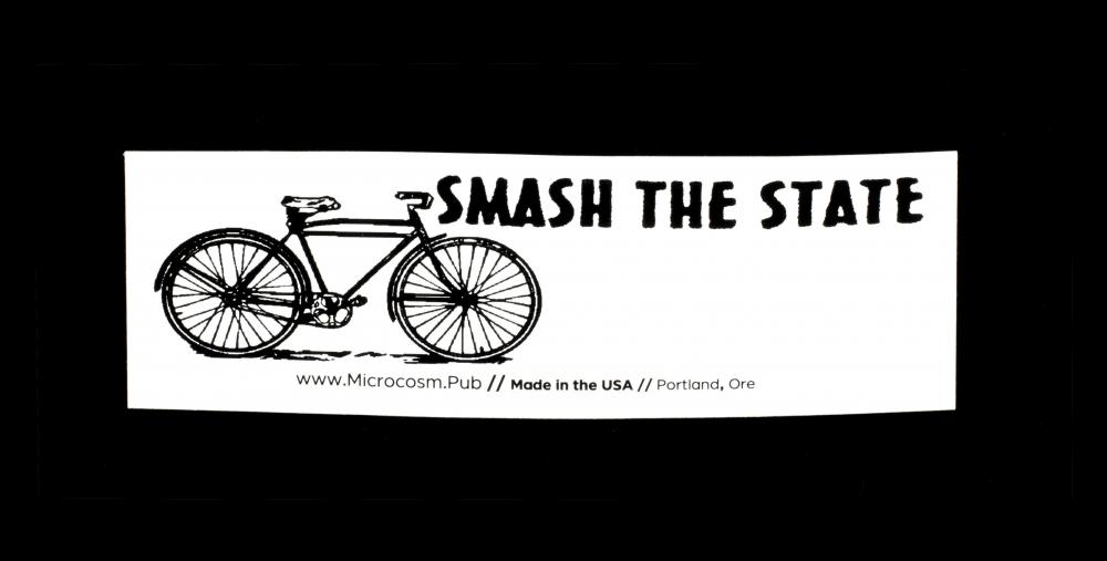 Sticker #459: Smash the State / bicycle